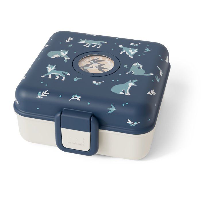 Boite a Sandwich Enfant - MONBENTO - Couverts inclus - Sans BPA - Snacky Wolf