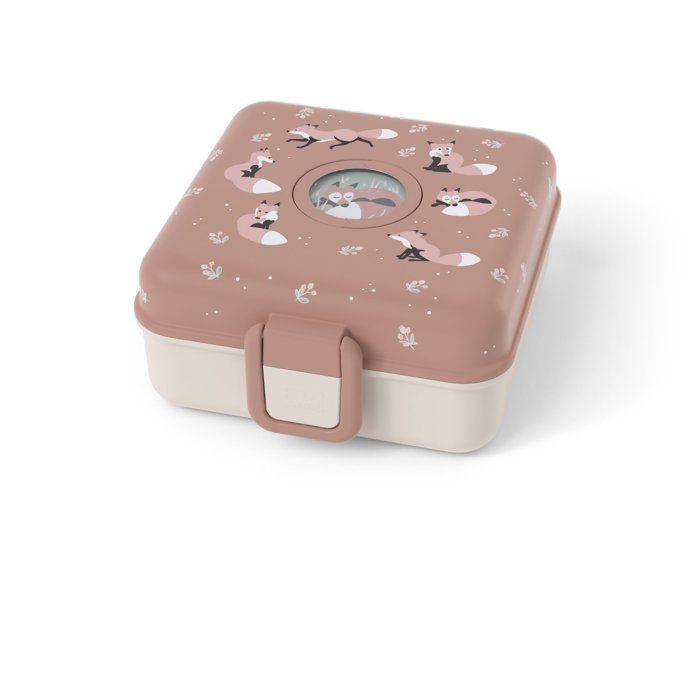 Boite a Sandwich Enfant - MONBENTO - Couverts inclus - Sans BPA - Snacky Fox