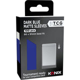 Protege-cartes - Konix - Matte Sleeves 66 x 91 mm compétition - 100 pochettes - Magic The Gathering, Pokémon - Bleu foncé