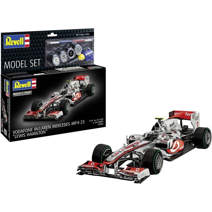 Maquette de Formule 1 - REVELL - Model Set - McLaren Mercedes MP4-25 Lewis Hamilton - Avec colle, peintures et accessoires
