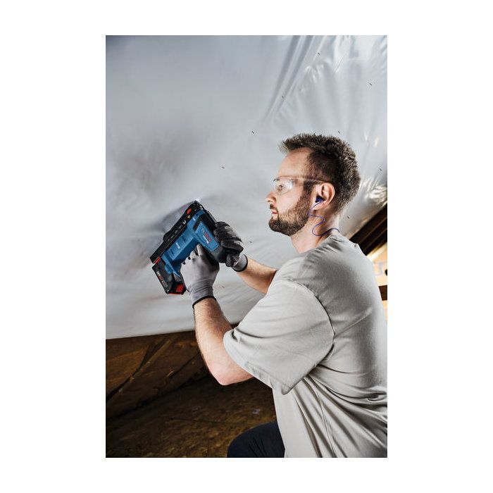 Agrafeuse a bois - BOSCH - GTH 18V-14 L-BOXX - 18V Brushless - Agrafes 6-14 mm - Systeme contre-balancier