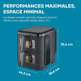 Friteuse sans huile - SEVERIN - AirFryer FR2468 - Capacité 11 L - Double cuve - 9 programmes - Écran tactile - 2600 W