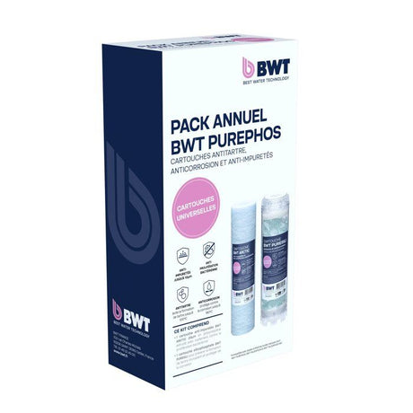 Pack cartouches annuel - BWT - ARCTIC 20 µm + PURESILI - Anti-impuretés + antibactérien