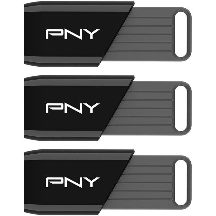 Pack de 3 Clés USB 3.2 - PNY - Attaché X - 128 Go - Jusqu'a 130 Mo/s