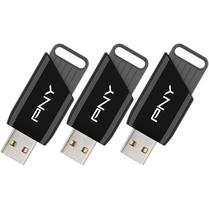 Pack de 3 Clés USB 3.2 - PNY - Attaché X - 128 Go - Jusqu'a 130 Mo/s