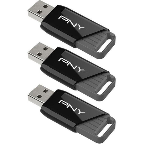 Pack de 3 Clés USB 3.2 - PNY - Attaché X - 128 Go - Jusqu'a 130 Mo/s
