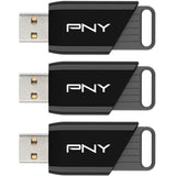 Pack de 3 Clés USB 3.2 - PNY - Attaché X - 128 Go - Jusqu'a 130 Mo/s