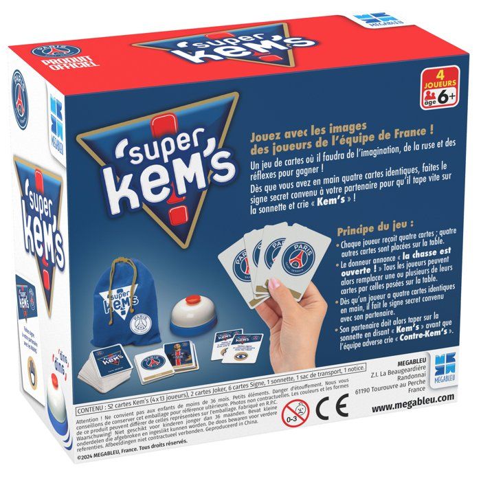 Super Kems Paris Saint Germain - Jeu de société - MEGABLEU - Des 6 ans