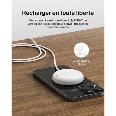 Pad de recharge - BELKIN - USB-C - 15 W - Blanc