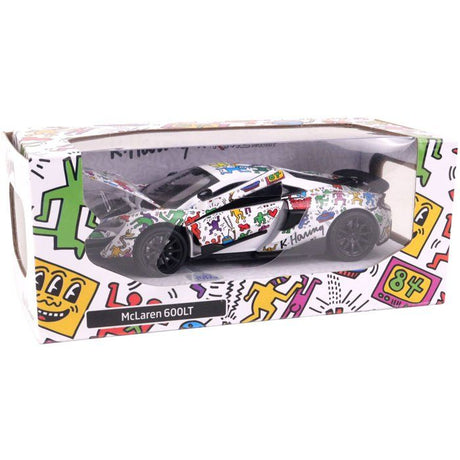 Voiture McLaren 600LT Keith Haring - TURBO CHALLENGE - 029090 - Échelle 1:32 - Sons & Lumieres - Des 4 ans