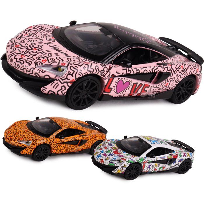 Voiture McLaren 600LT Keith Haring - TURBO CHALLENGE - 029090 - Échelle 1:32 - Sons & Lumieres - Des 4 ans