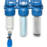 Station de filtration triplex - BWT - PURESKY 50 µm rétro-lavable + ARCTIC 20 µm + PUREBLOCK 10 µm