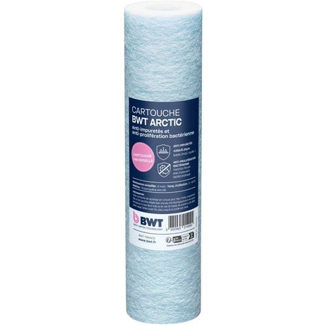 Lot de 3 cartouches filtrantes - BWT - ARCTIC-  20 µm - Traitement bactériostatique - Compatibles 10''