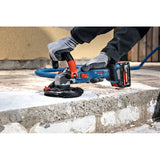 Ponceuse béton sans fil BOSCH PROFESSIONAL - GBR 18V-15 S - Sans batterie ni chargeur - Coffret + clé argot + couronne + meule
