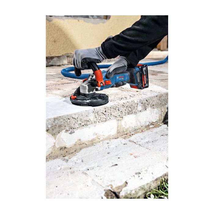 Ponceuse béton sans fil BOSCH PROFESSIONAL - GBR 18V-15 S - Sans batterie ni chargeur - Coffret + clé argot + couronne + meule