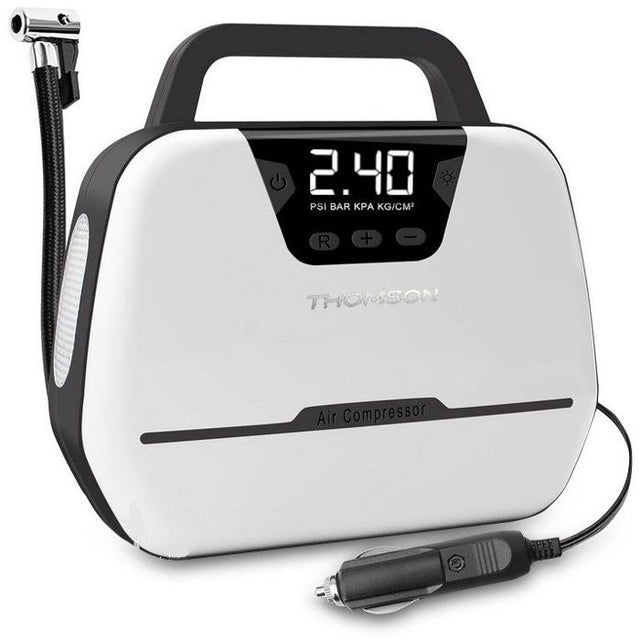 Compresseur d'air - THOMSON - 12V - Ecran digital LCD - Lampe de travail intégrée - Pression maximale 150PSA