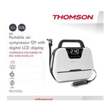 Compresseur d'air - THOMSON - 12V - Ecran digital LCD - Lampe de travail intégrée - Pression maximale 150PSA