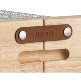 Appareil a raclette - HKoeNIG - WOD362 - 1400 W - Jusqu'a 8 personnes - Pierre a cuire base rotative - Design bois