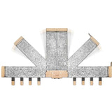 Appareil a raclette - HKoeNIG - WOD362 - 1400 W - Jusqu'a 8 personnes - Pierre a cuire base rotative - Design bois