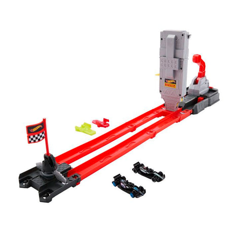 Ensemble véhicule de course et piste Hot Wheels JKM88 Multicolore