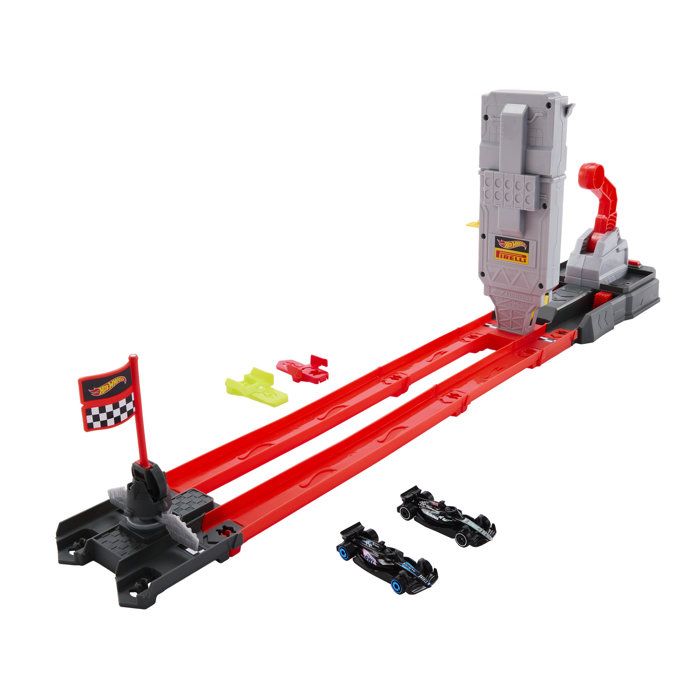 Ensemble véhicule de course et piste Hot Wheels JKM88 Multicolore
