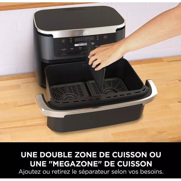 Friteuse sans huile NINJA - Foodi Max Dual Zone AF550EU - Capacité 6,6L - 2470W - Noir
