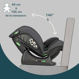 Siege auto réversible évolutif - BAMBISOL - AY913PLUSN - Groupe 0+/1/2/3 - I-Size - Inclinable - Réducteur - Noir