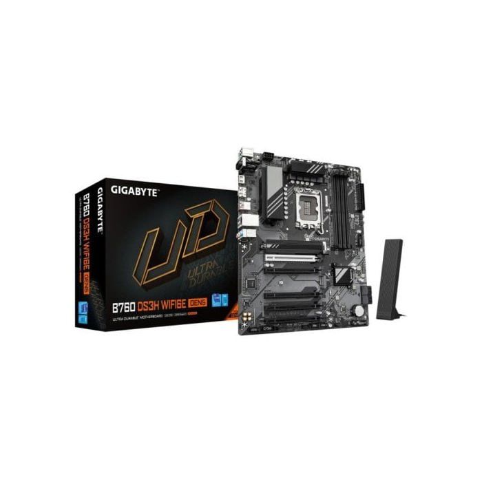 Carte mere - GIGABYTE - B760 DS3H WF6E GEN5 - Format ATX - Chipset Intel B760 - PCIe 5.0