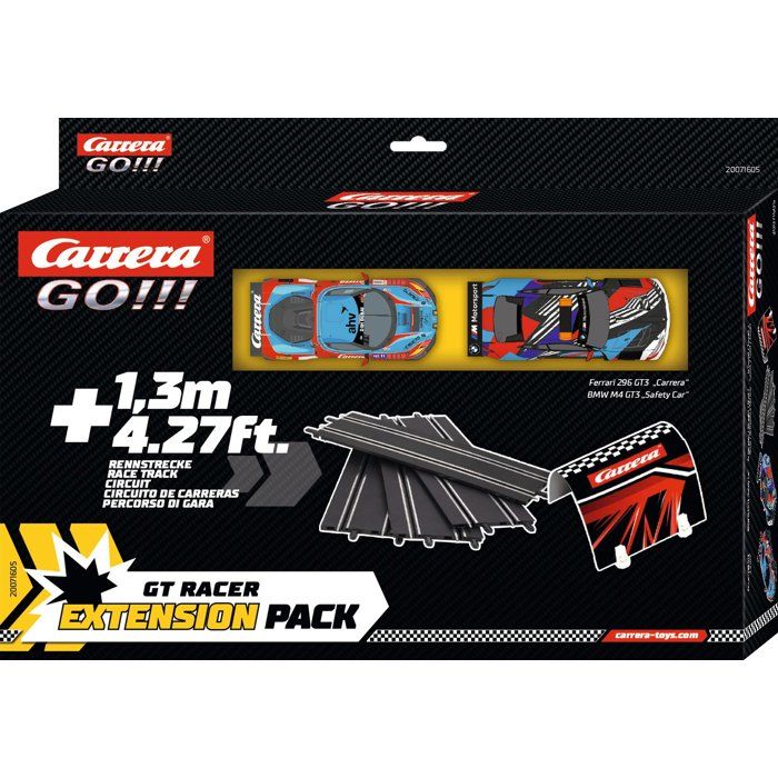 Kit d'extension circuit et voitures - CARRERA GO!!! - Extension set  2 - 2 voitures GT Racer - Échelle 1:43 - Des 6 ans