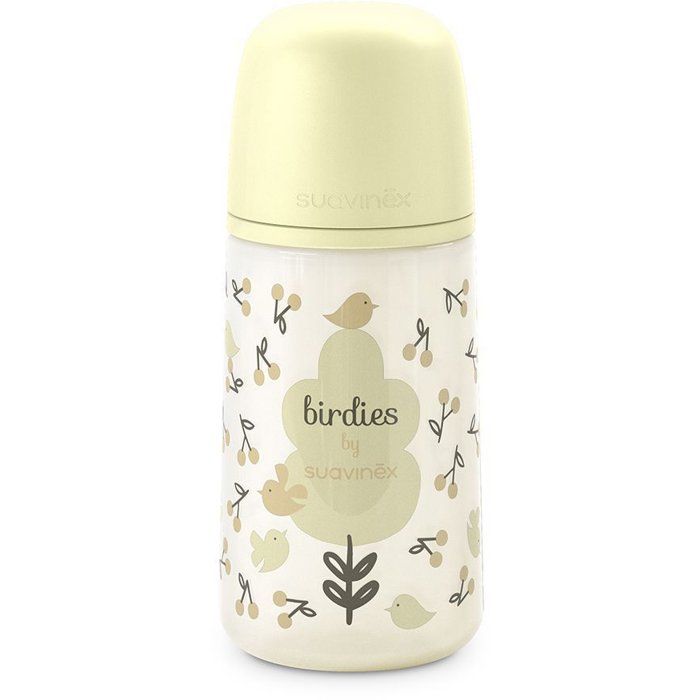 Biberon - SUAVINEX - Birdies - Tétine SX Pro M - 270 ml - 3 a 6 mois- Beige