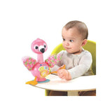 VTECH Flamingo Rigolo — Jouet d'éveil flamant rose 9-36 mois, sons, mélodies et ventouse