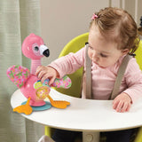 VTECH Flamingo Rigolo — Jouet d'éveil flamant rose 9-36 mois, sons, mélodies et ventouse