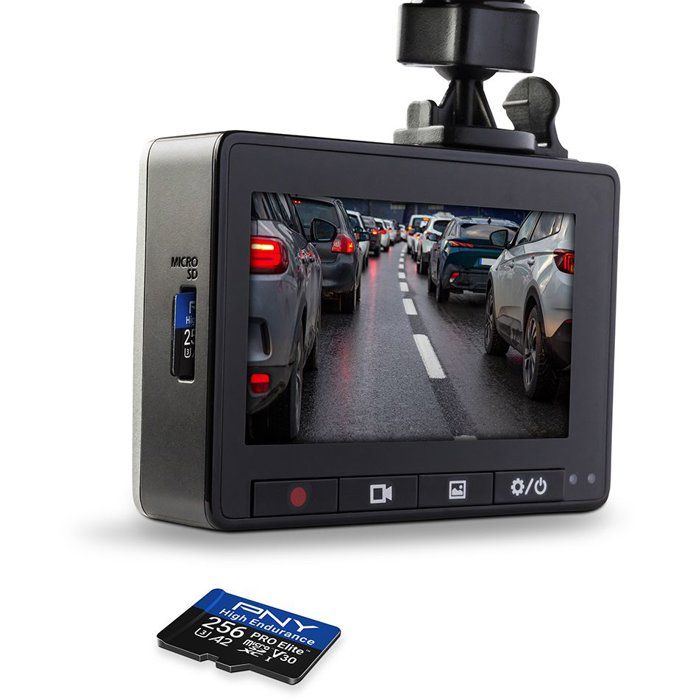 PNY Pro Elite High Endurance - Carte mémoire microSDXC - 256 Go - UHS-I C10 U3 V30 A2 - 100/90 Mo/s