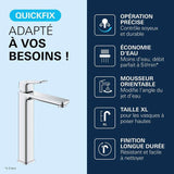 Mitigeur de lavabo - GROHE DICE - Taille XL - Corps lisse sans vidage - Chrome