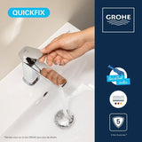 Mitigeur de lavabo - GROHE DICE - Taille M - Cartouche Ch3 & clic-clac - Chrome