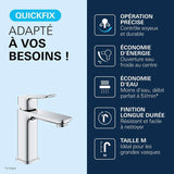 Mitigeur de lavabo - GROHE DICE - Taille M - Cartouche Ch3 & clic-clac - Chrome