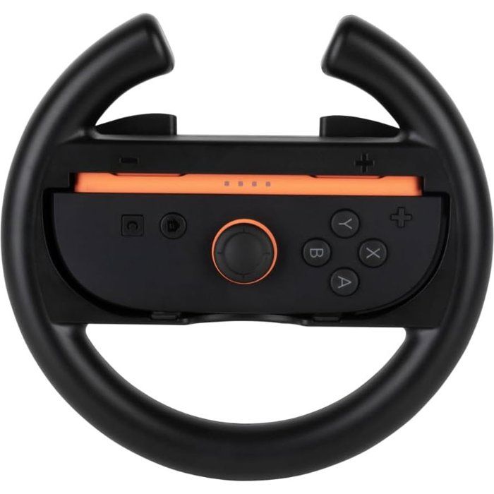 Paire de volants de course - Manettes Joy-Con Nintendo Switch 2 - Konix - Plastique - Noir