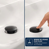 Mitigeur de lavabo - GROHE DICE - Taille M - Vidage clic-clac - Noir mat