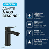 Mitigeur de lavabo - GROHE DICE - Taille M - Vidage clic-clac - Noir mat