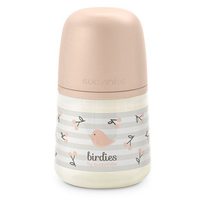 Biberon - SUAVINEX - Birdies - Tétine SX Pro S - 150 ml - 0 a 3 mois - Rose