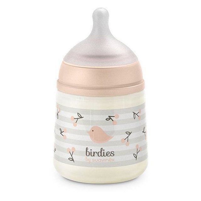 Biberon - SUAVINEX - Birdies - Tétine SX Pro S - 150 ml - 0 a 3 mois - Rose