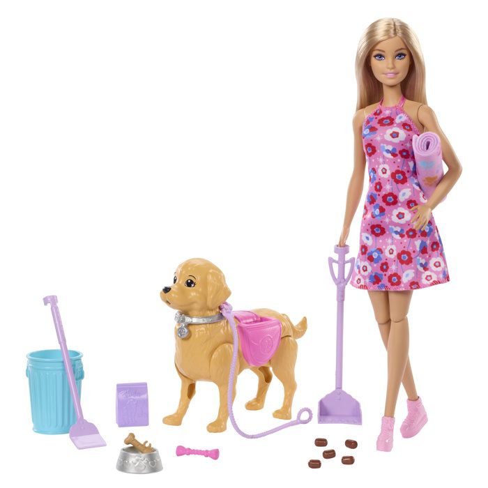 Poupée - MATTEL - JJB46 - Chiot qui marche - Fait ses besoins - Accessoires inclus