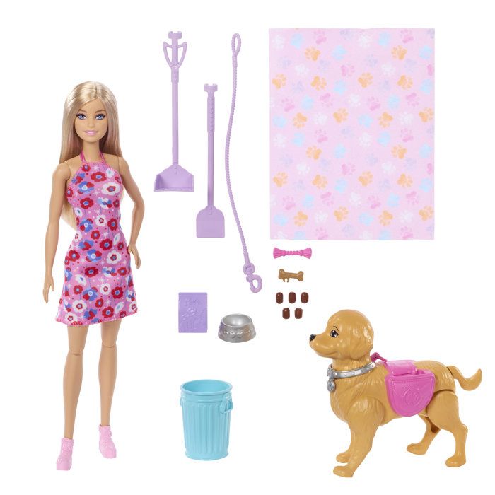 Poupée - MATTEL - JJB46 - Chiot qui marche - Fait ses besoins - Accessoires inclus