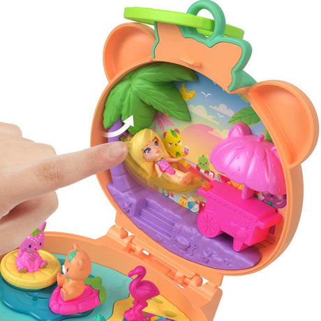 Coffret Polly Pocket - MATTEL - JKC79 - Peluche amovible - Hamac oscillant - Porte-clé transportable
