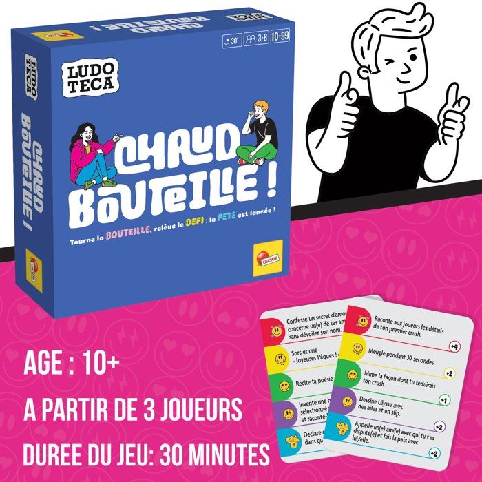 Chaud Bouteille! - Jeu de Défis - LUDOTECA - LISCIANIGIOCHI - 3 a 8 joueurs - Des 10 ans