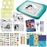 École de dessins avec table lumineuse - Vaiana 2 - LISCIANIGIOCHI - Kit Dessin - Table A4 - Pochoirs & Autocollants - Des 5 ans