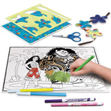 École de dessins avec table lumineuse - Vaiana 2 - LISCIANIGIOCHI - Kit Dessin - Table A4 - Pochoirs & Autocollants - Des 5 ans