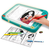 École de dessins avec table lumineuse - Vaiana 2 - LISCIANIGIOCHI - Kit Dessin - Table A4 - Pochoirs & Autocollants - Des 5 ans