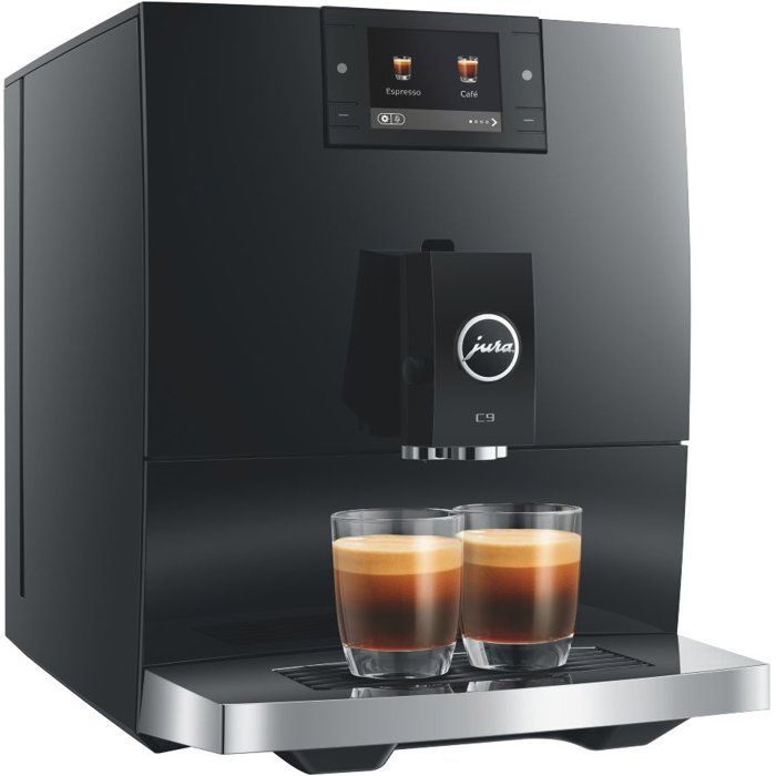 Machine a café Expresso broyeur - JURA - C9 Piano - 1450 W - 200 g - 1,6 L - 17 spécialités - Noir brillant