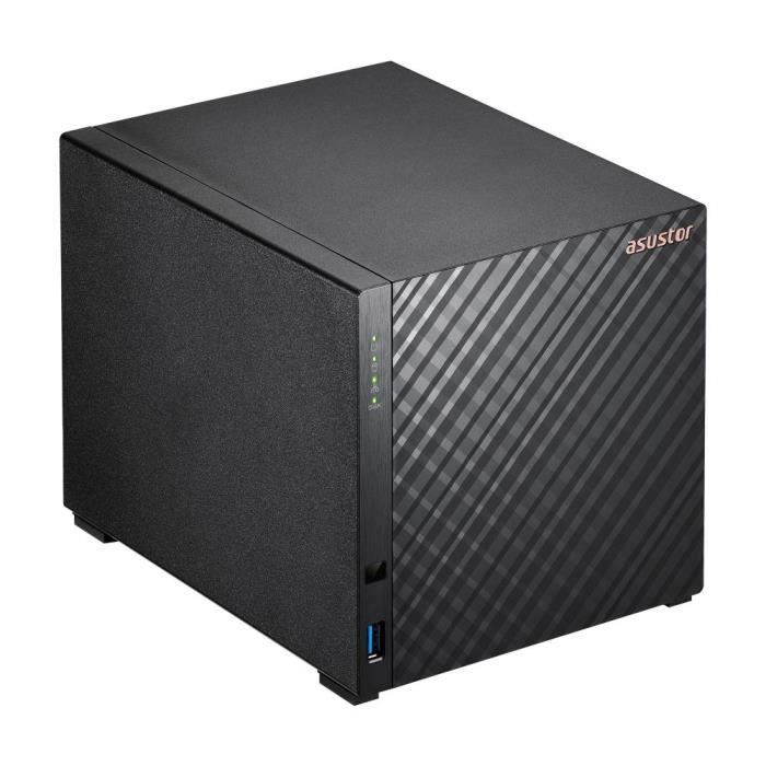 Serveur NAS - ASUSTOR - AS1204T - 4 baies - 1 Go DDR4